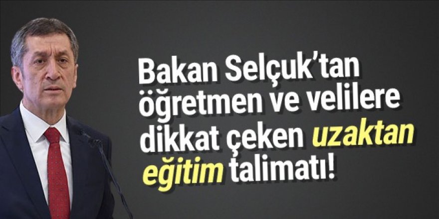 Bakan Selçuk'tan ''EbaTV görüntüsü paylaşmayın'' talimatı