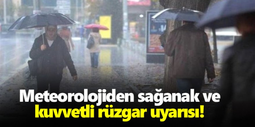 Doğu Anadolu’da sağanak ve kuvvetli rüzgar bekleniyor