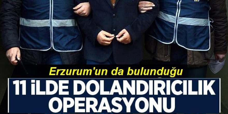 11 ilde dolandırıcılık operasyonu