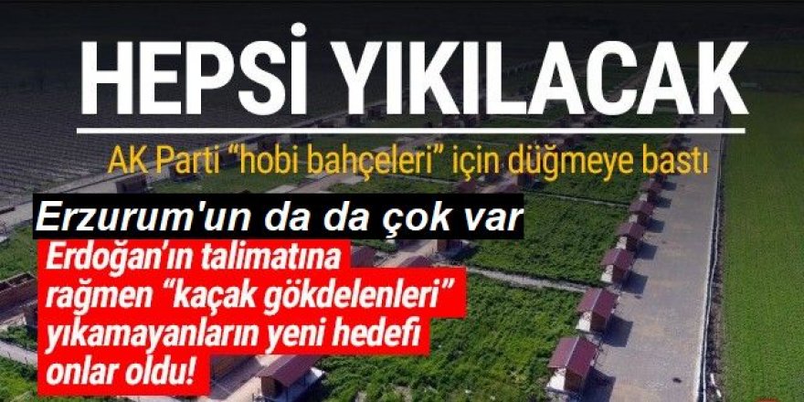 Hobi bahçesi olanlara kötü haber geldi!