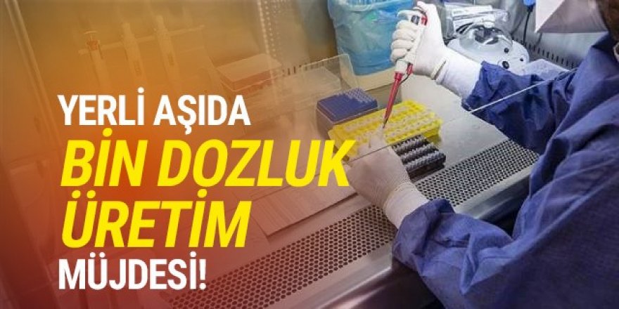 Yerli aşıda insan deneyleri için önümüzdeki hafta bin doz üretim yapılacak