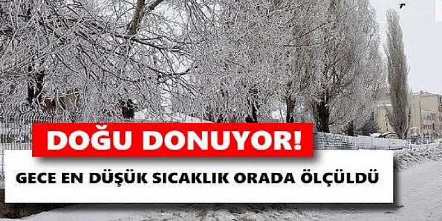 En düşük sıcaklık 2 dereceyle Erzurum'da ölçüldü