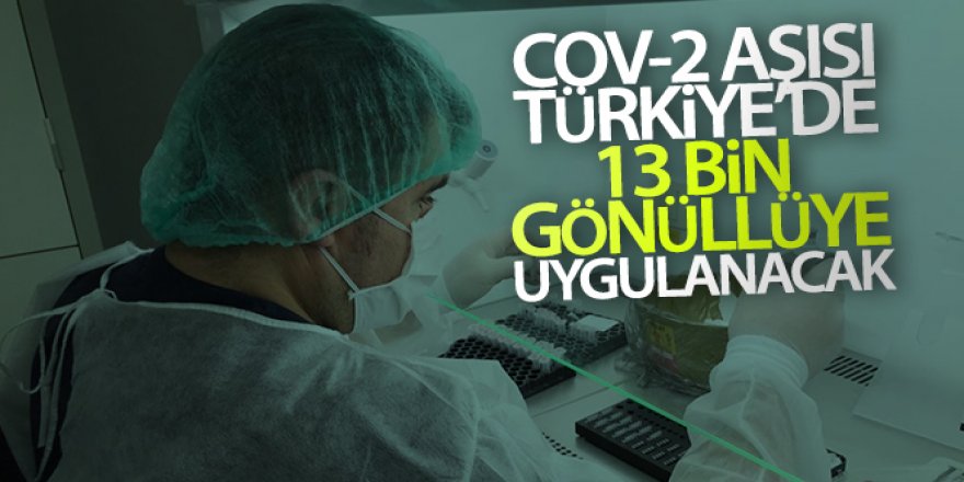 Cov-2 aşısı Türkiye'de 13 bin gönüllüye uygulanacak