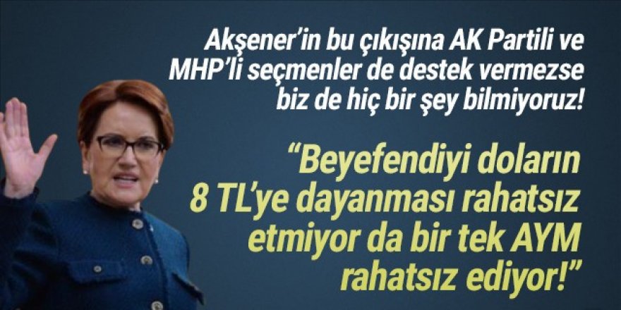 Akşener'den Bahçeli'yi çok kızdıracak sözler