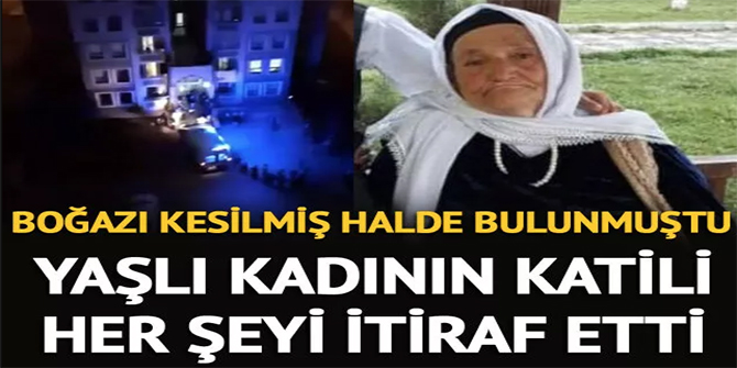 76 yaşındaki yaşlı kadın boğazı kesilerek öldürülmüştü! Her şeyi itiraf etti