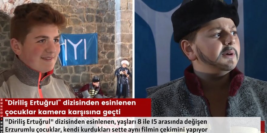 Diriliş Ertuğrul” dizisinden esinlenen çocuklar kamera karşısına geçti