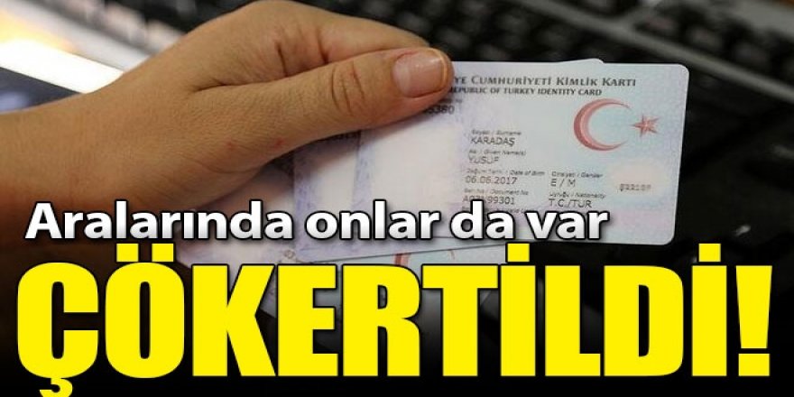 Ve çökertildi! Aralarında onlar da var