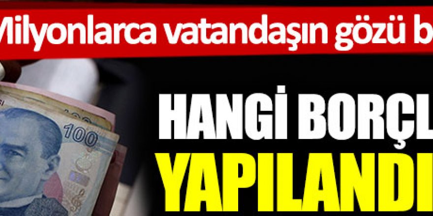 Hangi borçlar yeniden yapılandırılacak. Milyonlarca vatandaşın gözü bu düzenlemede