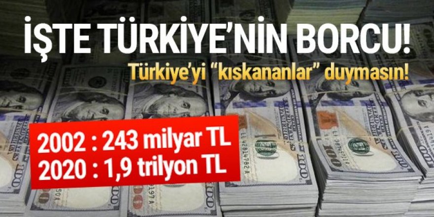 İşte Türkiye'nin toplam borcu!