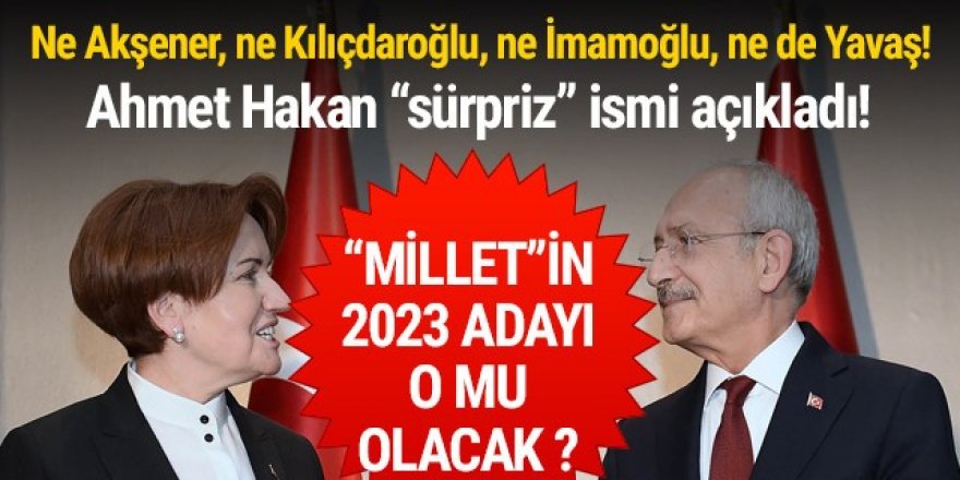 Millet İttifakı'nın 2023 adayı Haşim Kılıç mı olacak ?