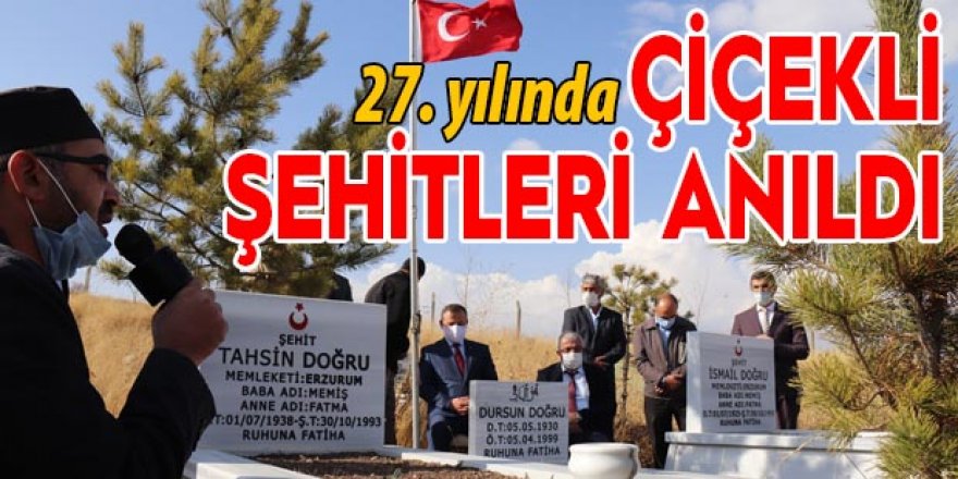 Çiçekli katliamı şehitleri mezarları başında anıldı