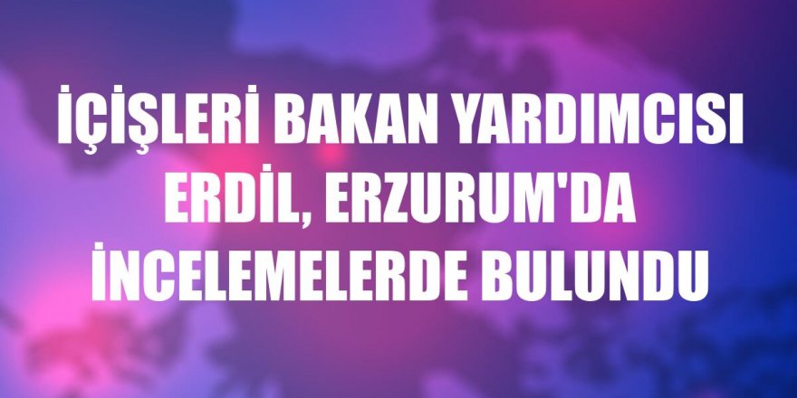 içişleri Bakan Yardımcısı Erdil, Erzurum'da incelemelerde bulundu