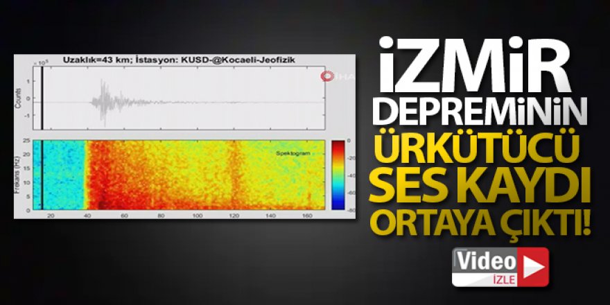 İzmir depreminin ürkütücü ses kaydı