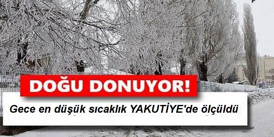 Yakutiye'nin en soğuk gecesi