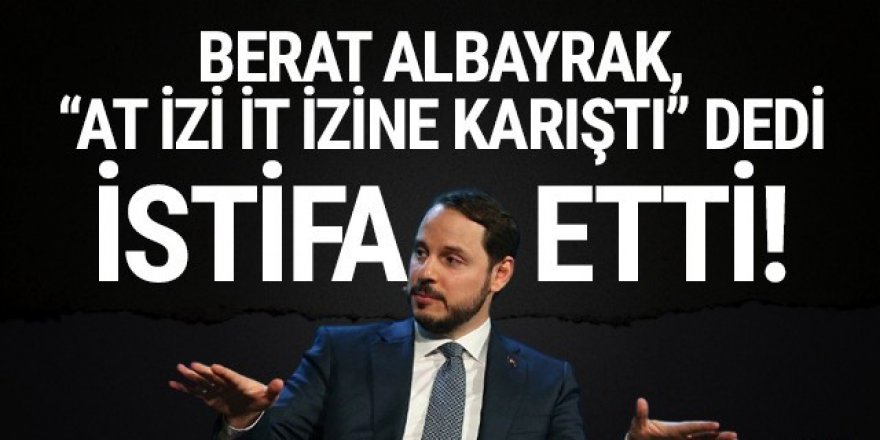 Flaş! Hazine ve Maliye Bakanı Berat Albayrak istifa etti