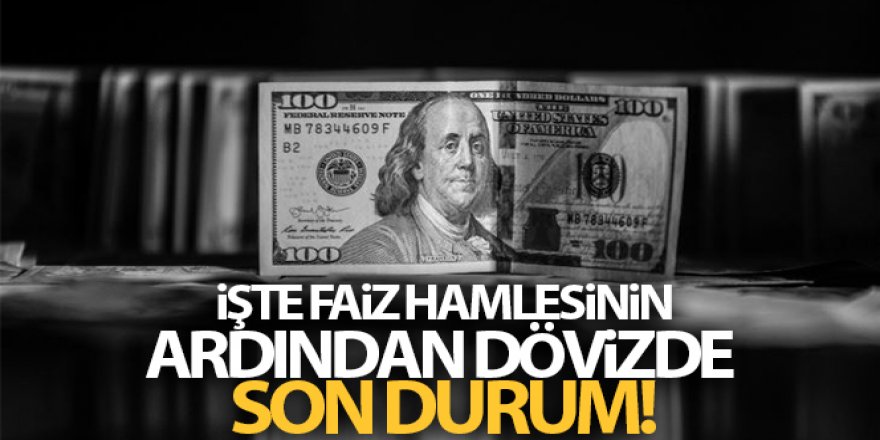 Faiz hamlesinin ardından dövizde son durum!