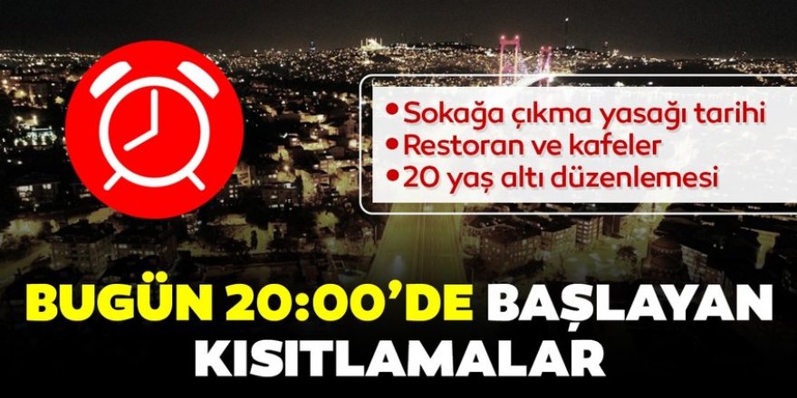 Hafta sonu sokağa çıkma yasağı ne zaman başlıyor?