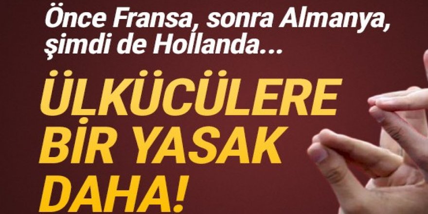 Fransa ve Almanya’dan sonra Hollanda'da Ülkücüleri yasaklıyor!