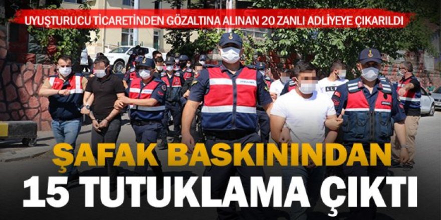 Erzurum'da Uyuşturucu operasyonunda 15 tutuklama