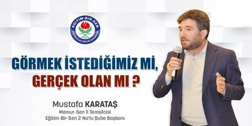 Sendika Başkanı Karataş'tan açıklama geldi