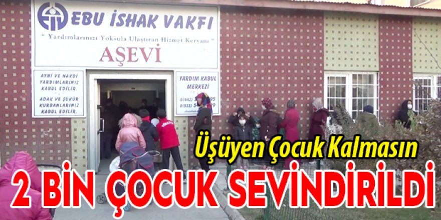 2 bin çocuğa bot ve mont desteği