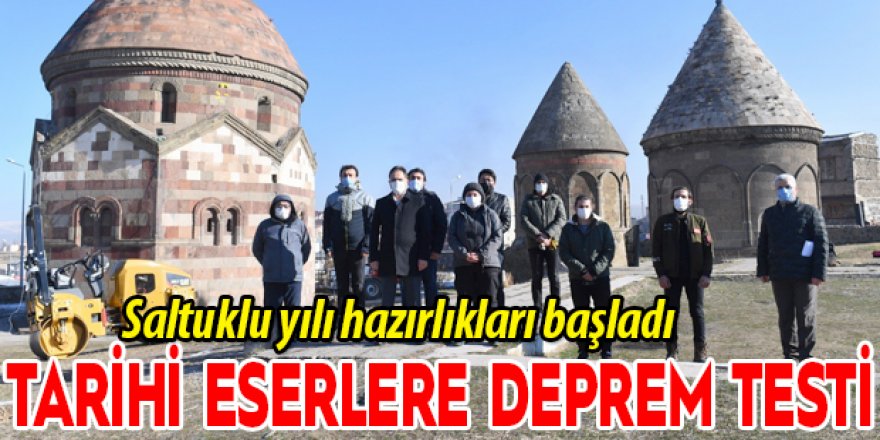 Tarihi eserlerin depreme karşı dayanıklılığı ölçülüyor