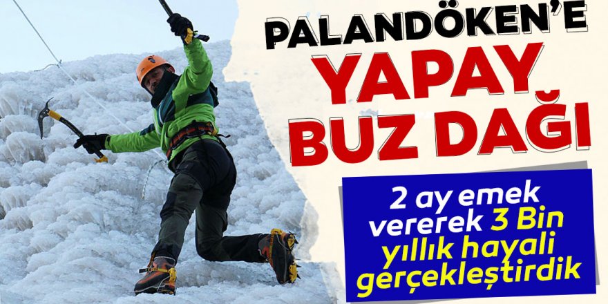 Palandöken Kayak Merkezinde buz tırmanışı