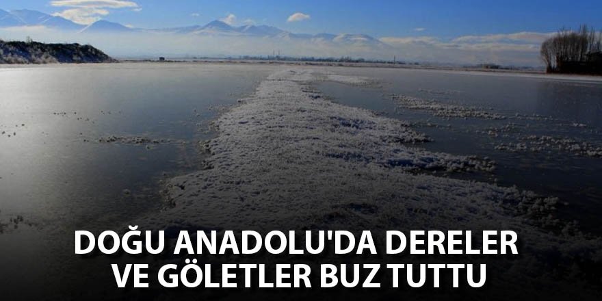 Doğu Anadolu'da dereler ve göletler buz tuttu