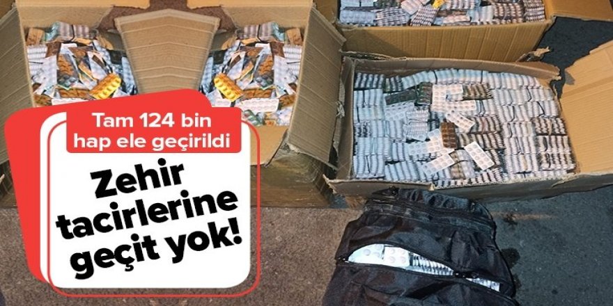 Erzincan'da 124 bin sentetik hap ele geçirildi