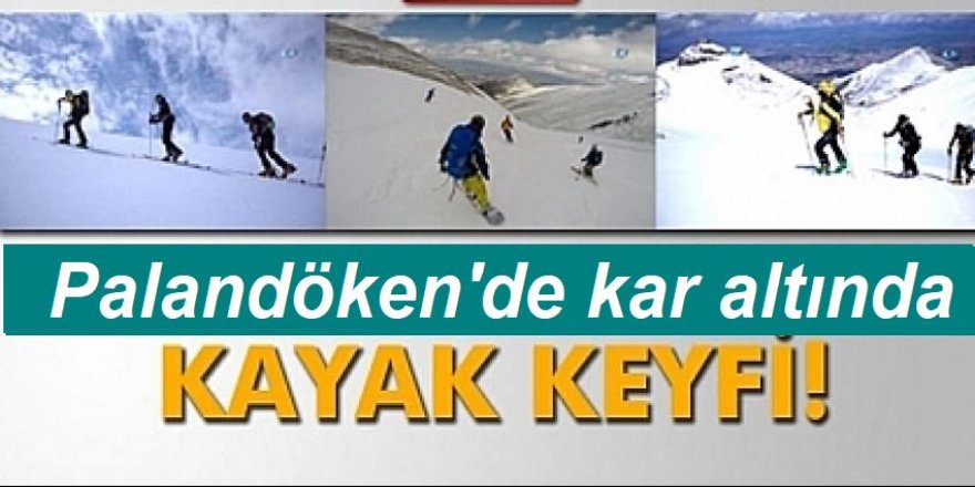 Palandöken'de kar yağışı altında kayak heyecanı