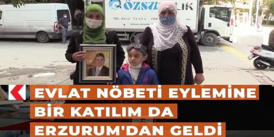 HDP önündeki evlat nöbetine bir Erzurumlu aile daha katıldı