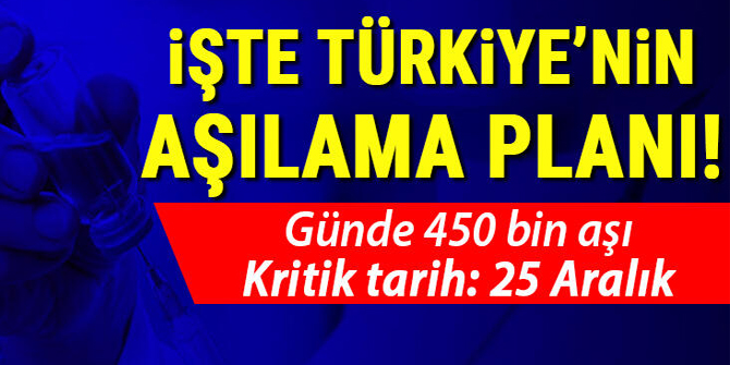 Günde 450 bin aşı vurulacak