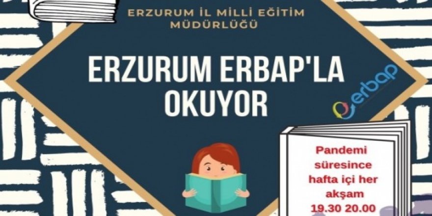 Erzurum'da başlatılan evde kitap okuma kampanyasına sosyal medyada büyük ilgi