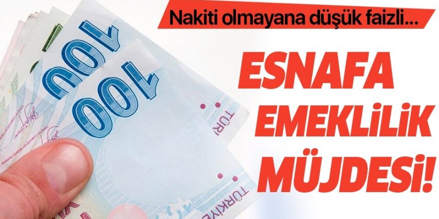 Esnafa emeklilik müjdesi! Elinde yeterli nakiti olmayana düşük faizli kredi...