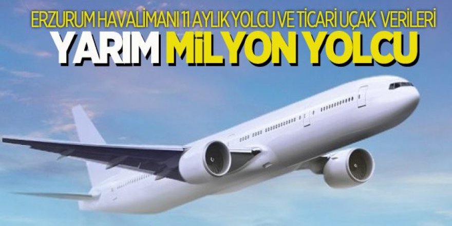 Erzurum havalimanı 522 bin yolcu ağırladı