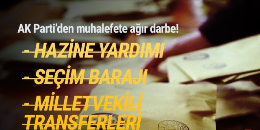 AK Parti seçim hazırlıklarına başladı! Muhalefeti köşeye sıkıştıracak adım!