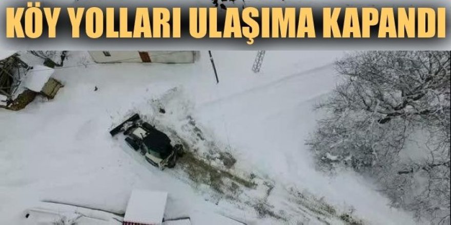 Kar ve tipi köy yollarını ulaşıma kapadı