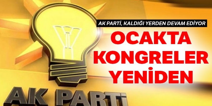 AK Parti, il kongrelerine Ocak’ta kaldığı yerden devam edecek