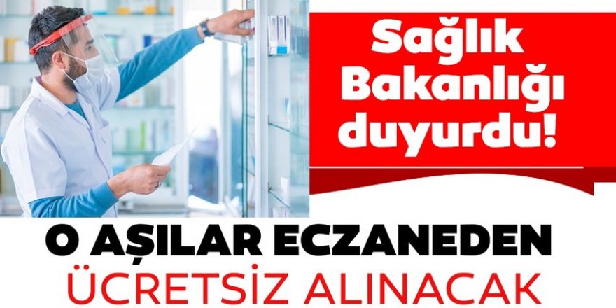 Sağlık Bakanlığı'nın temin ettiği grip aşıları eczanelerde ücretsiz verilecek