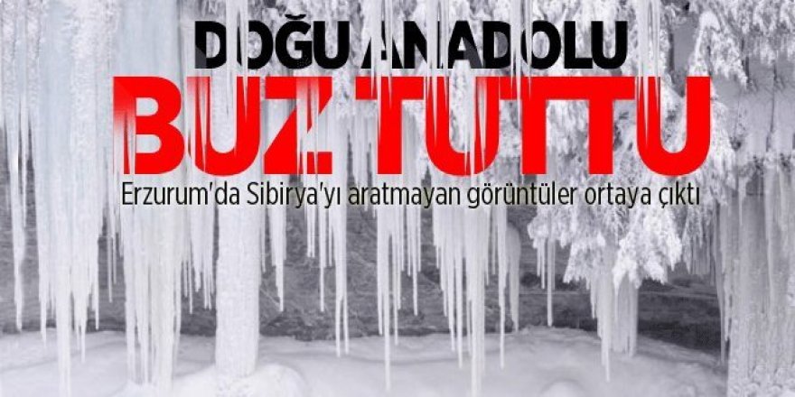 Erzurum’da eksi 20 ye kadar düşen hava sıcaklığı buz tutturdu