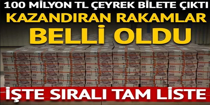 Çekiliş sonuçları açıklandı! İşte 2021 amorti rakamları!