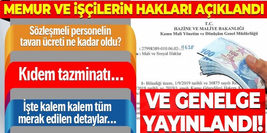 Hazine ve Maliye Bakanlığı'ndan genelge!