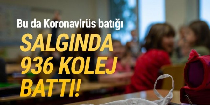 Bu da Koronavirüs batığı: Salgında 936 kolej battı!