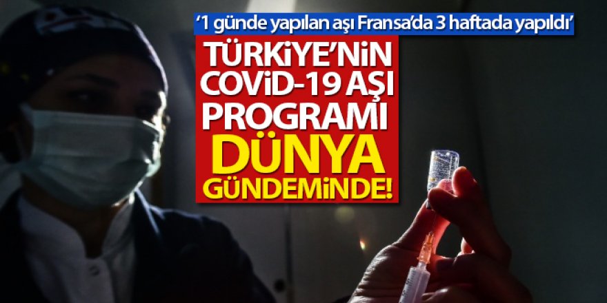 Türkiye'nin Covid-19 aşı programı dünya gündeminde