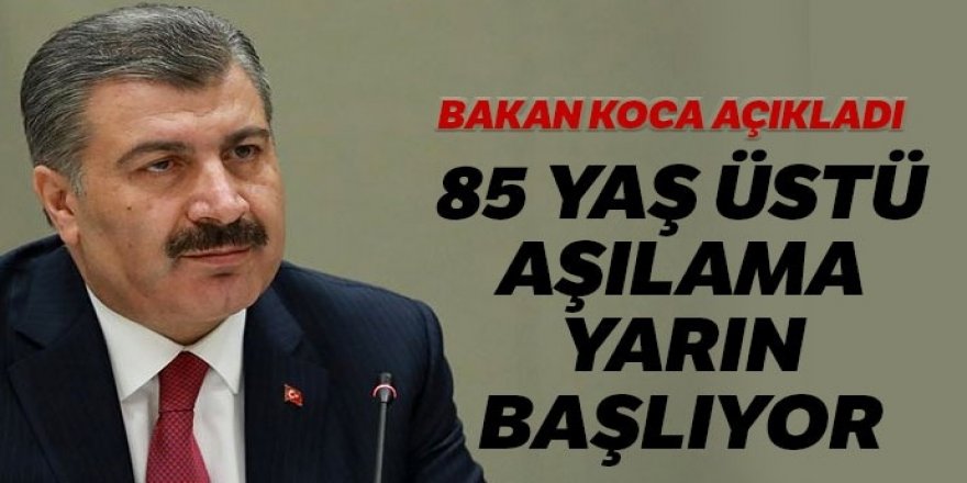 85 yaş üstü yarından itibaren evinde aşılanacak