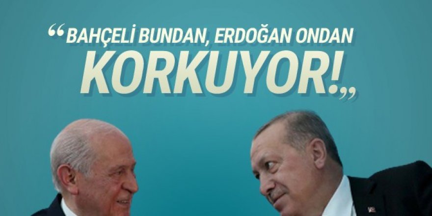 ''Bahçeli bundan, Erdoğan ondan korkuyor!''