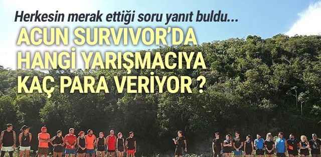 Acun Ilıcalı Survivor yarışmacılarına ne kadar para veriyor ?