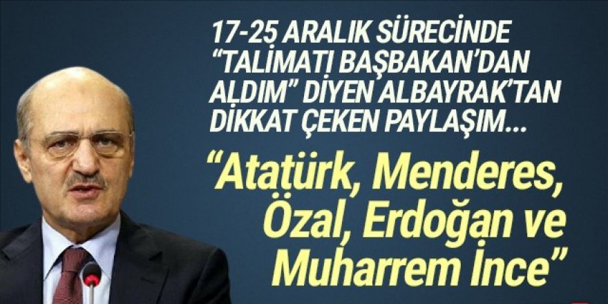 Erdoğan Bayraktar'dan çok konuşulacak Muharrem İnce paylaşımı