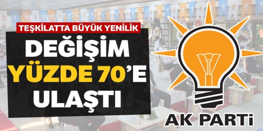 AK Parti’de değişim yüzde 70’e ulaştı