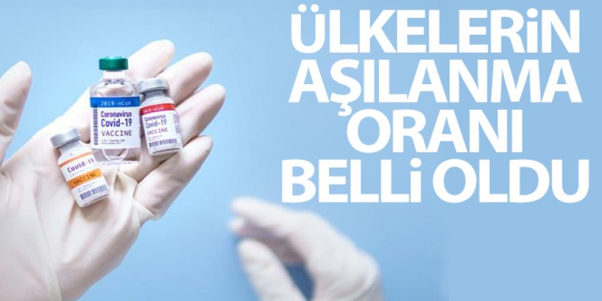 Ülkelerin aşılanma oranları belli oldu